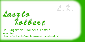 laszlo kolbert business card