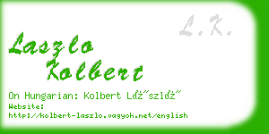 laszlo kolbert business card